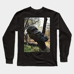 Wooden sculpture at Victoria Falls Long Sleeve T-Shirt